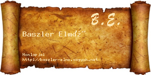 Baszler Elmó névjegykártya